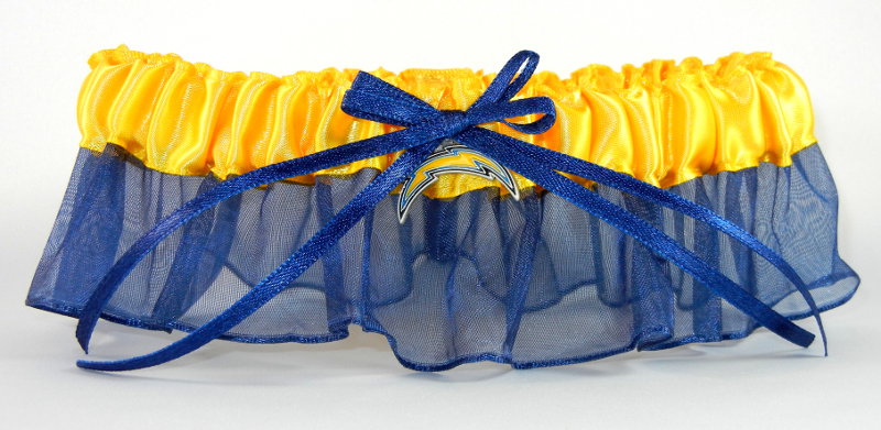 Los Angeles Chargers Inspired Garter with Licensed Charm